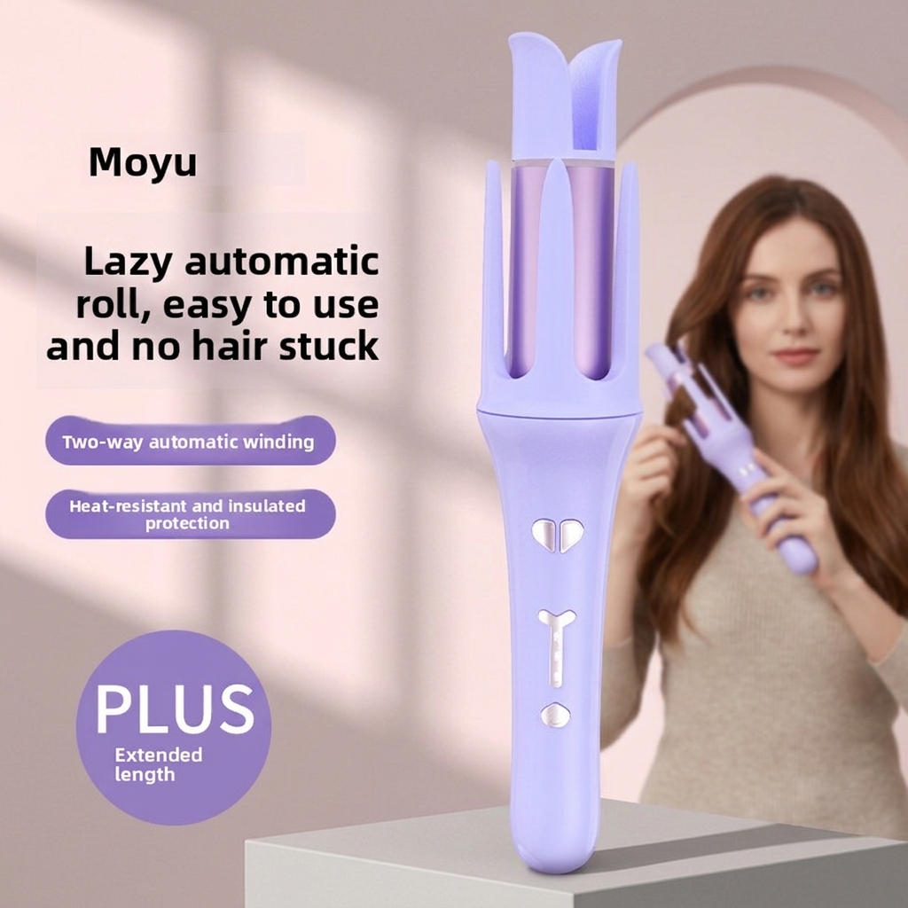 Fully Automatic 36mm Tourmaline Ceramic Hair Curler 15 Temperature Settings Large Wave Negative-ion Gentle Curling Iron
