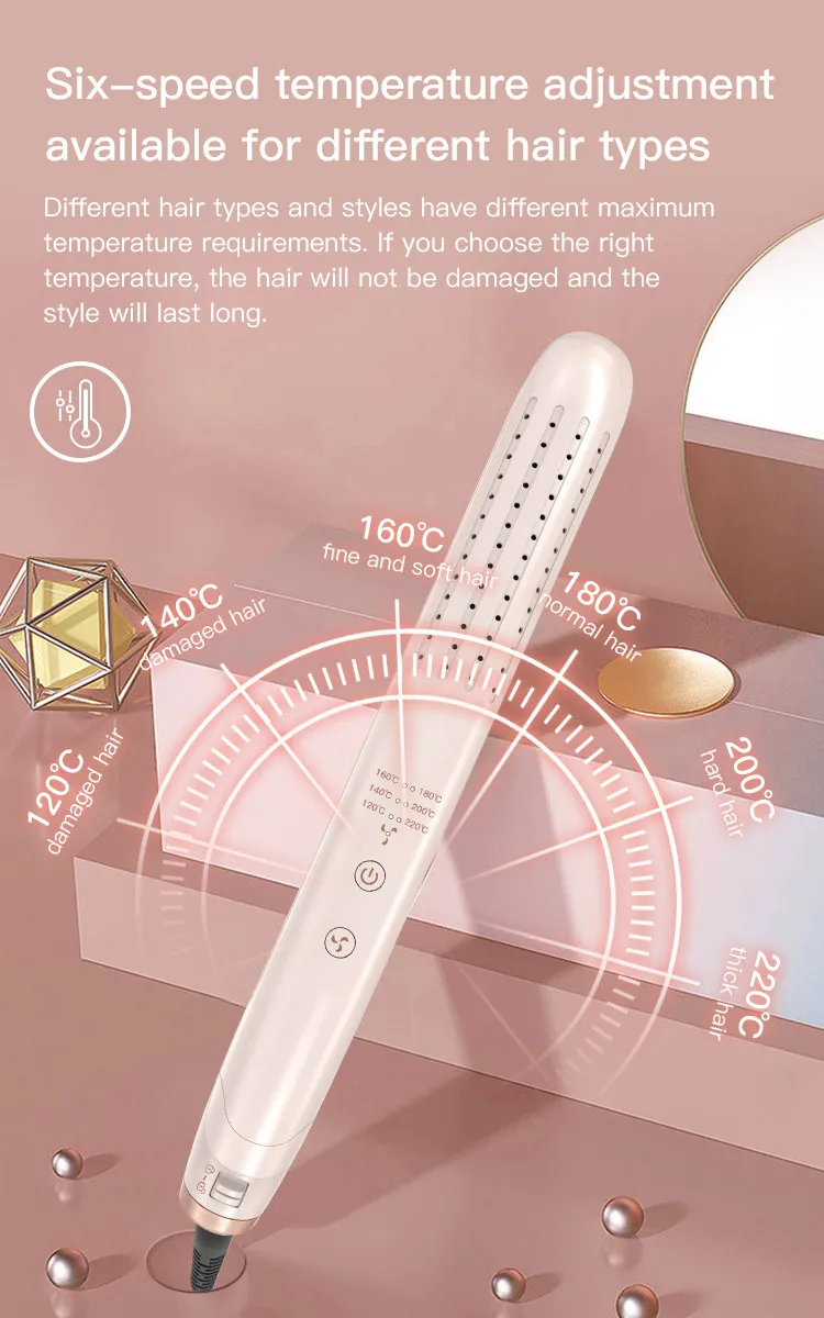 Wholesale Price 2 in 1 Straightener and Curler Cool Air Ceramic Hair Styling Tools Flat Iron Hair Curling Iron