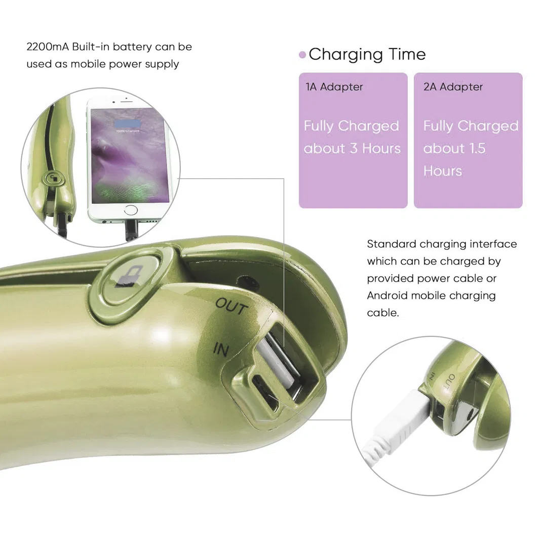 LED Travel USB Car Plug Mini Iron for Hair (V180)