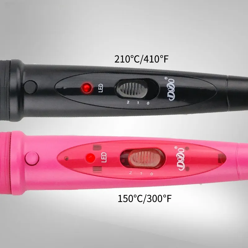 5 in 1 LED Display Interchangeable Tourmaline Ceramic Negative Ion Wave Curling Iron Image 3
