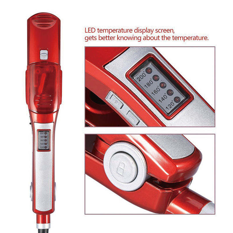 Hot Sale Portable Steam Hydrating Hair Straightener Wet and Dry Dual Use 2 in 1 Professional Flat Irons and Curling Iron