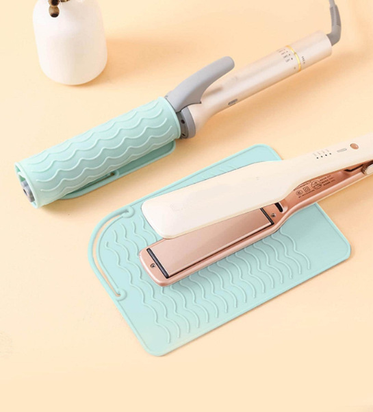 Hot Selling Hair Curler Hair Divider Perm Rods Heat Proof Silicone Mat Heat Insulated Silicon Iron Pad