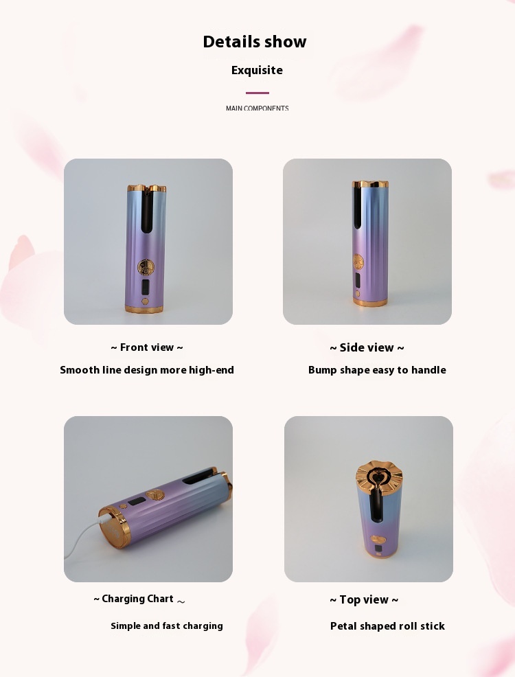 Portable Mini Wireless Automatic Curling Iron Gentle Hair Styling Multi-Purpose Tool Durable Negative Ion Lazy Big Wave Feature
