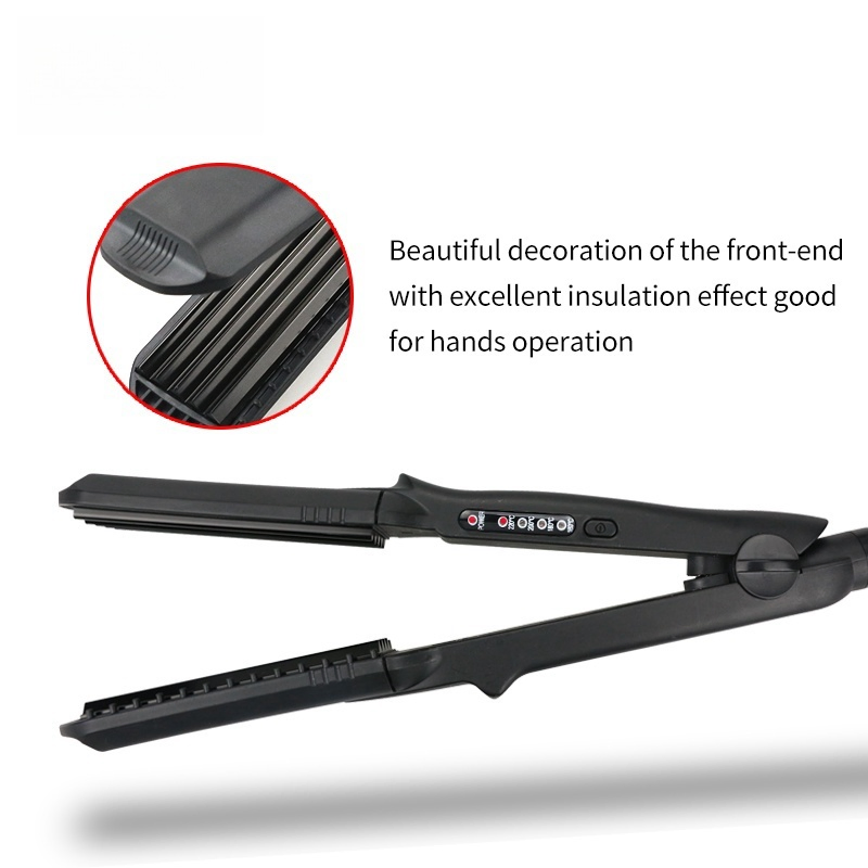Beauty Salon Equipment Jet Black Titanium Flat Iron Hair Straightener Curling Iron
