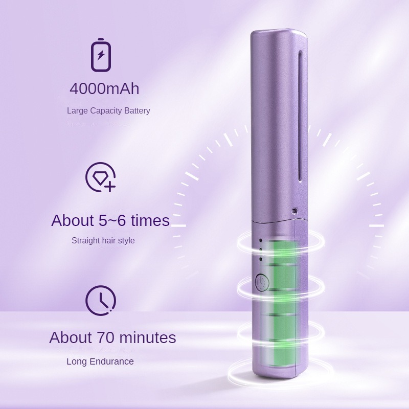 New Design Customized Portable Charging Cordless Curling Iron Professional Straightening Comb