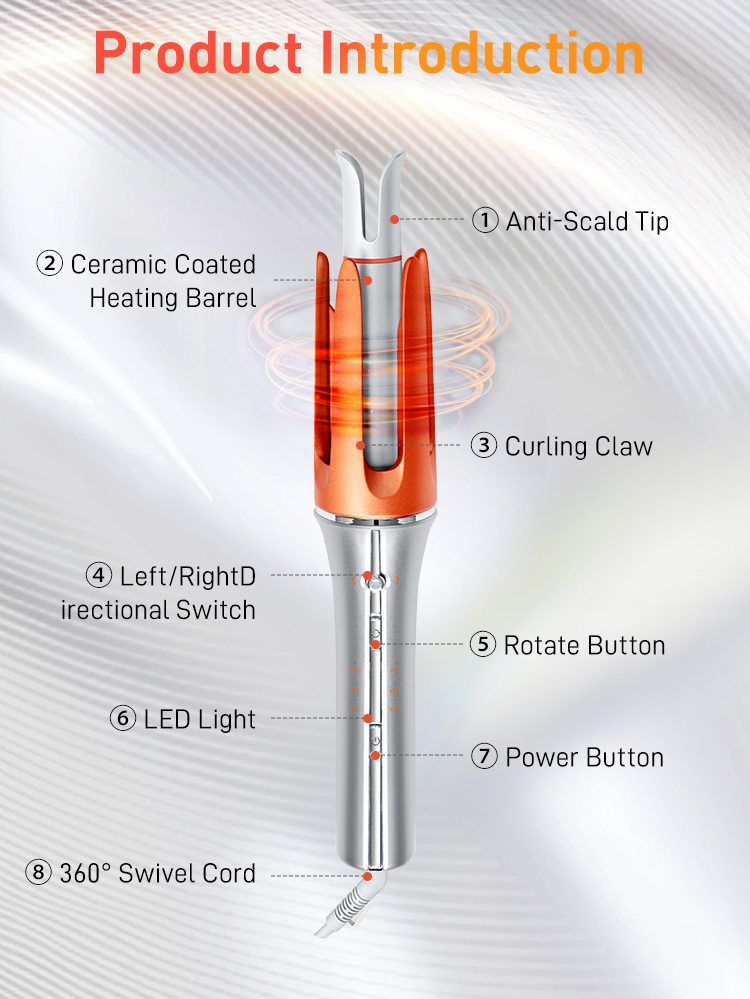 Automatic hair curler detail 10