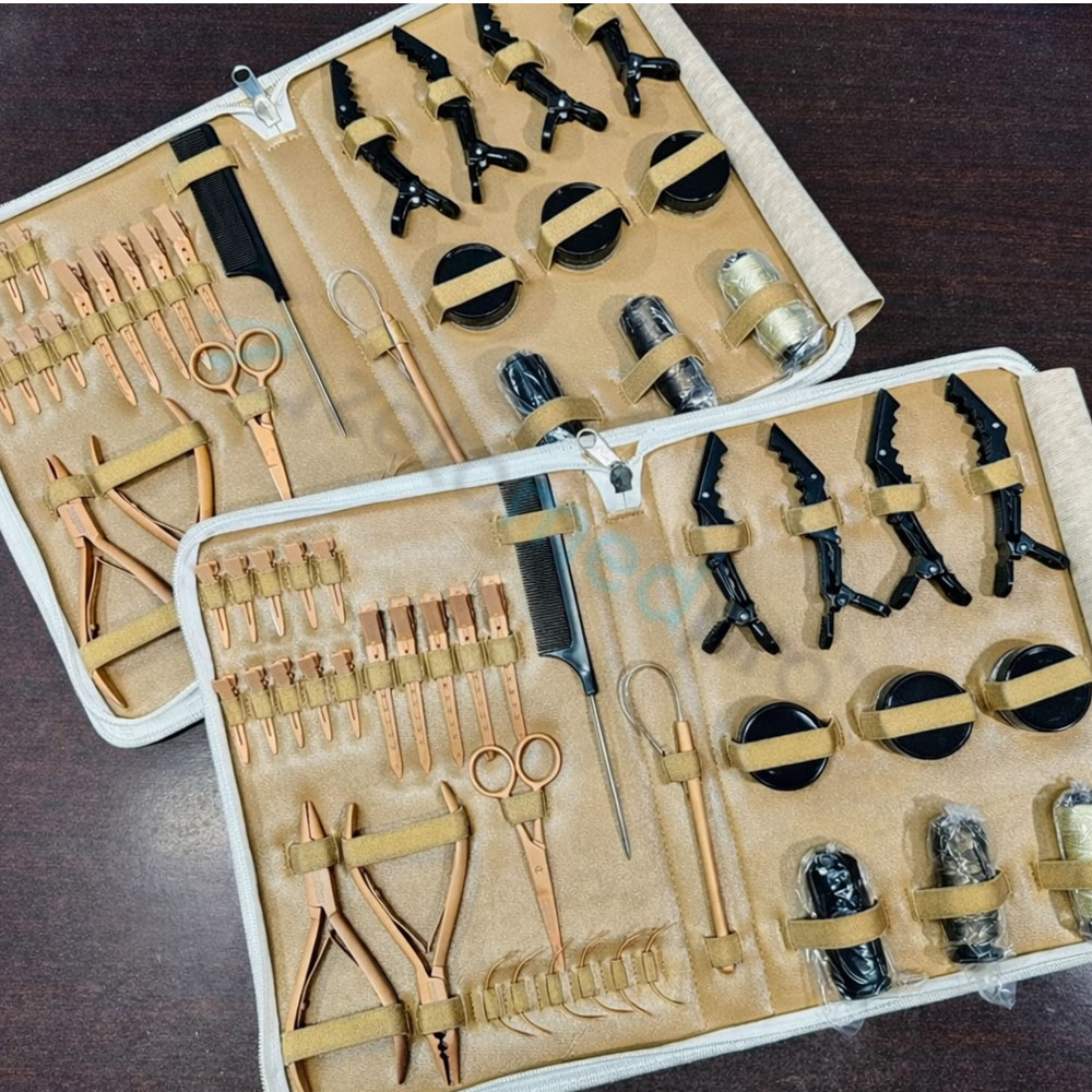Professional Hair Extension Installation Tool Kit Complete Salon Styling Set