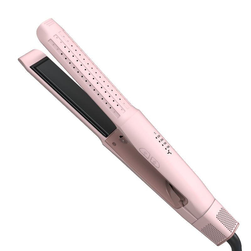 Upgraded 360° Airflow Styler 1.5 Inch Titanium Ionic Curling Iron for Lasting Curls, 4 Temps, Dual Voltage for International Travel