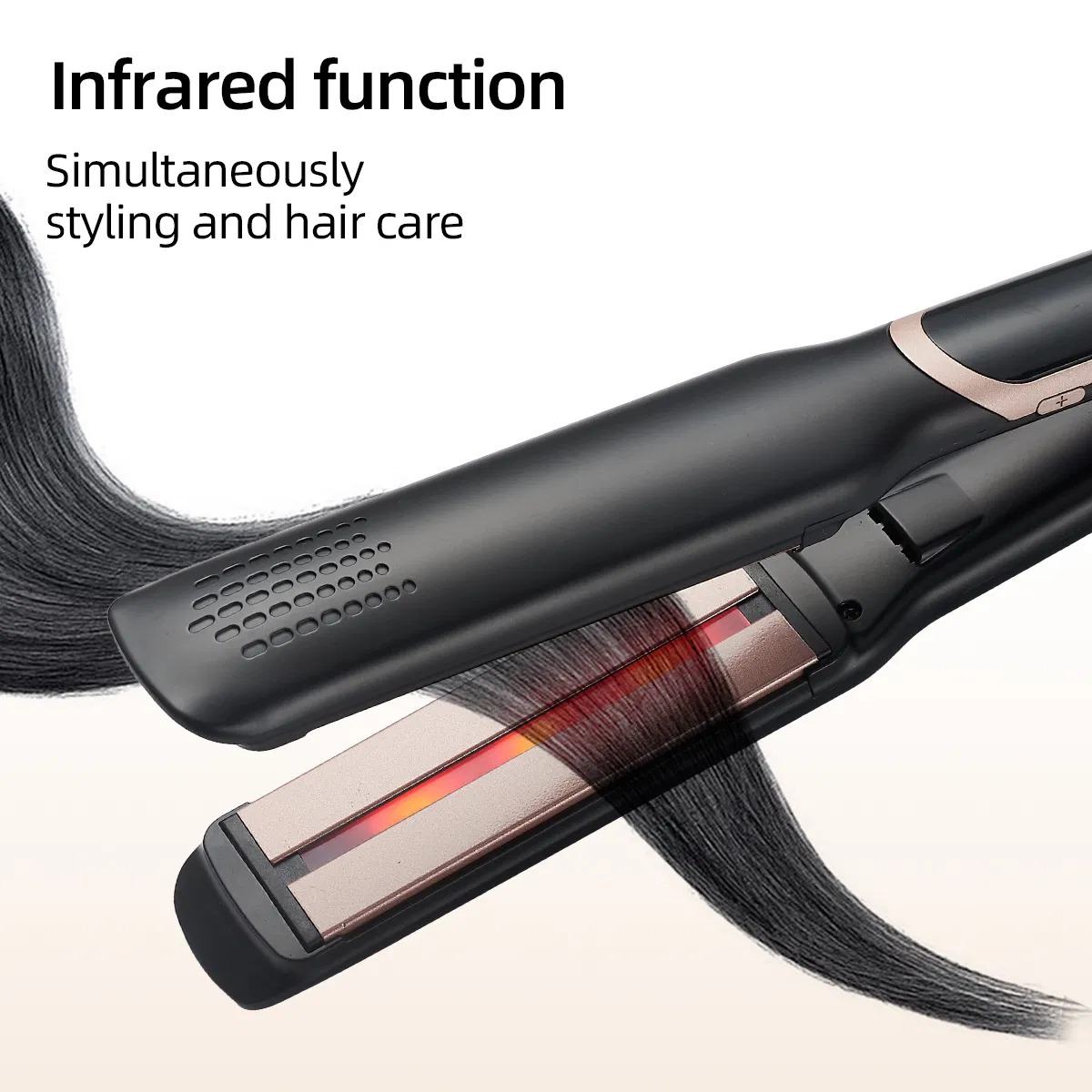 2026 Infrared Straightening Iron PRO 2 in 1 Hair Straightener PTC Fast Heating Flat Iron Hair Straight &amp; Curly Hair for Home Use