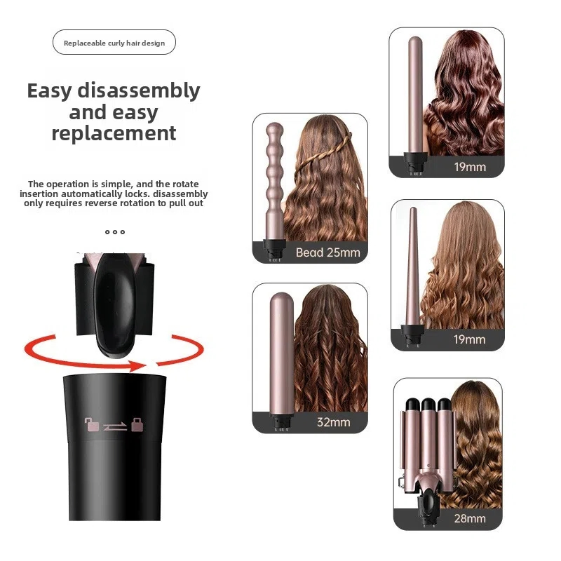 5-in-1 Interchangeable Styling Head Perm Curling Iron Set