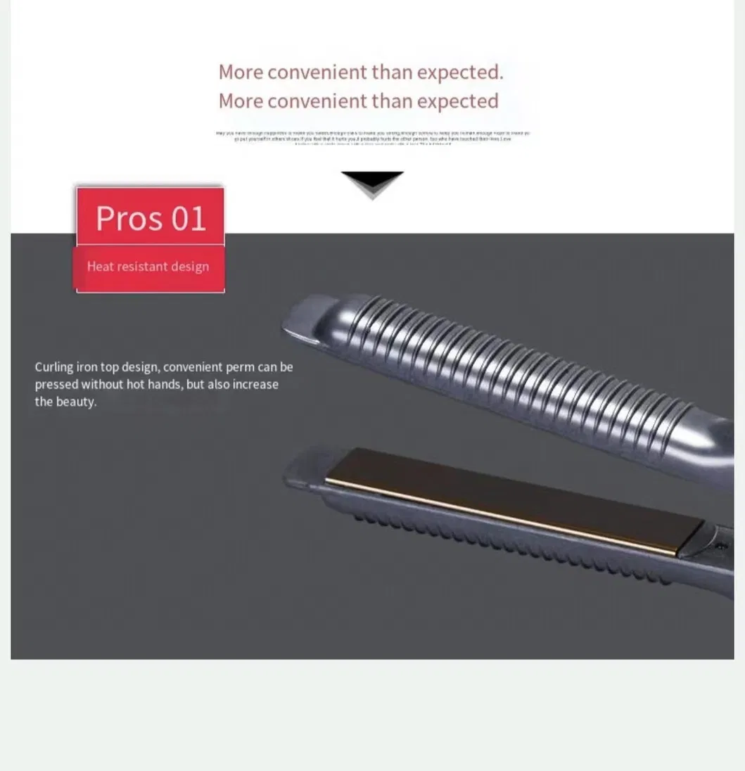 Professional Hair Styling Iron with Titanium Hair Straightening and Small Curler Iron