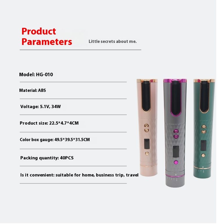 Professional Automatic Curling Iron Wand, Ionic Ceramic Coating & LED Temperature Display, Dual Voltage Portable Hair Curler