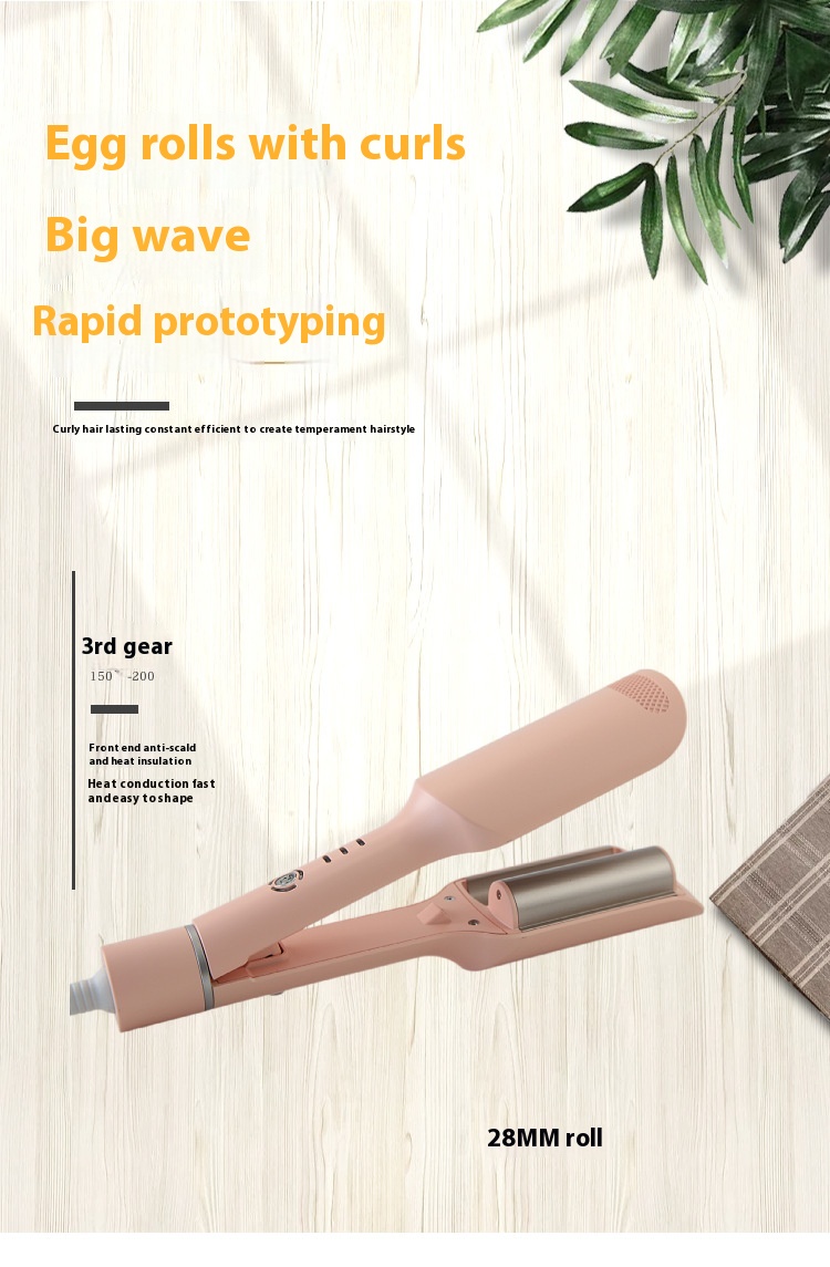 Fast Heating PTC Ceramic Tech 28mm Curling Iron LCD Display Hair Curler for Lasting 3D Curls Salon Styling Tool Water Wave