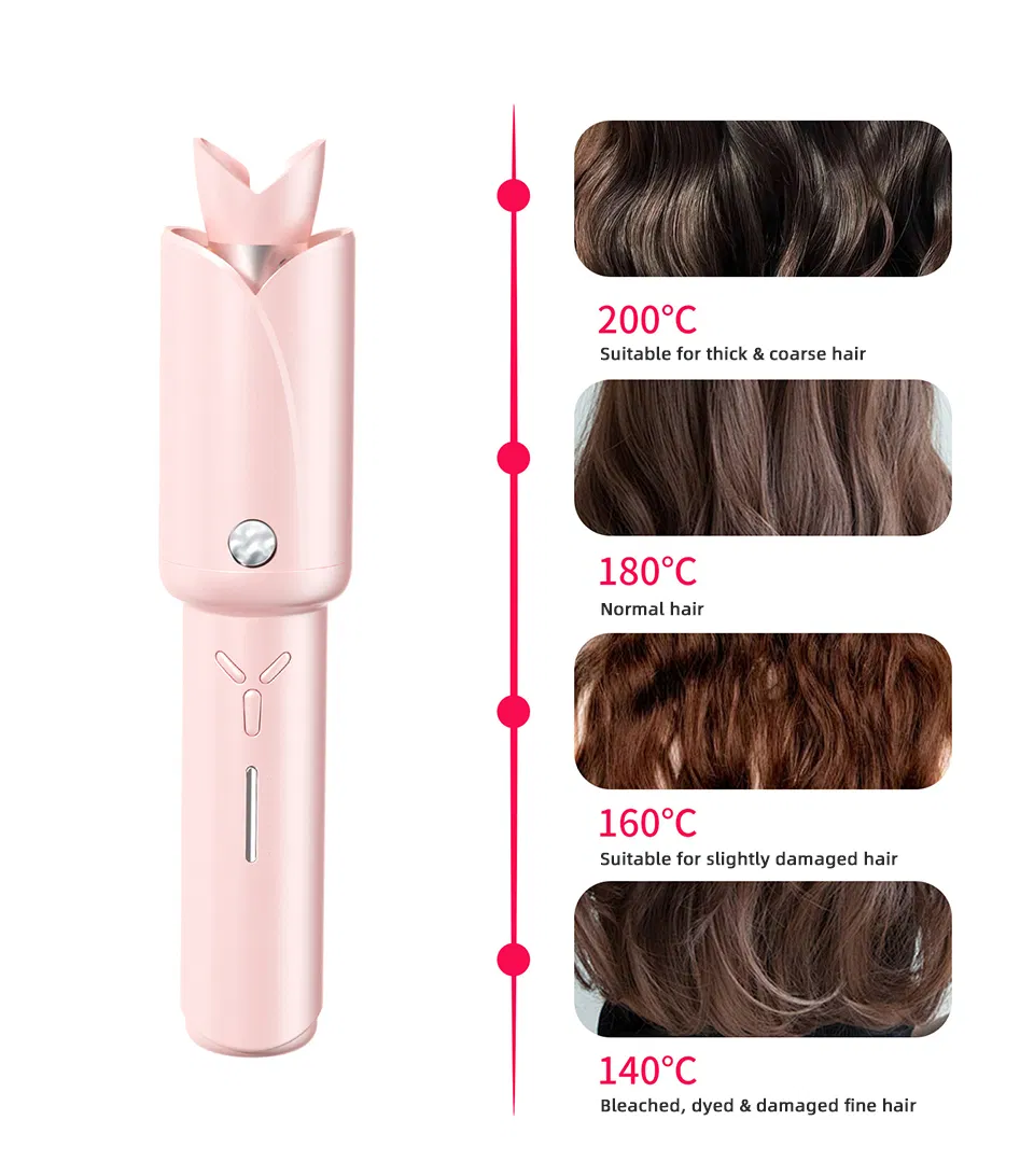 Wireless Automatic Hair Curler with Smart Temperature Control