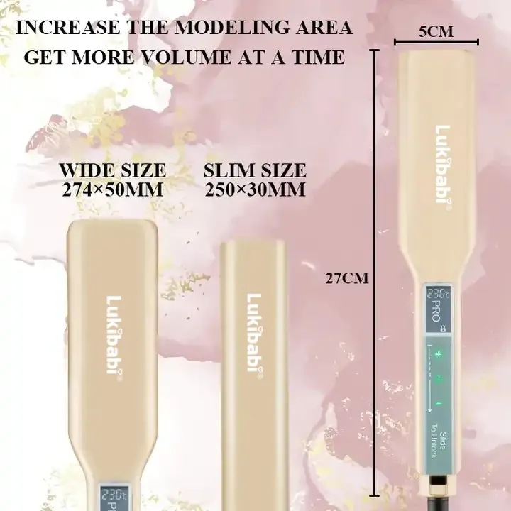 Professional Salon Hair Straightener Ceramic Titanium Straightening Flat Iron Skilful Manufacture 2-in-1 Curling Iron
