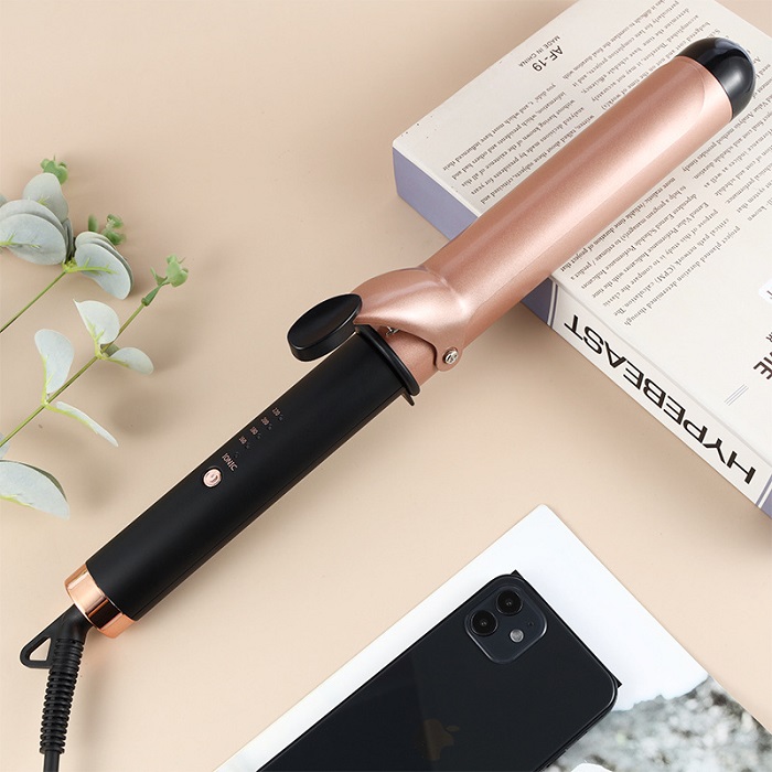 Electric Hair Curling Iron Negative Ion Ceramic Flat Iron Professional for Home LED Digital Display PTC 360 Degree Swivel Cable