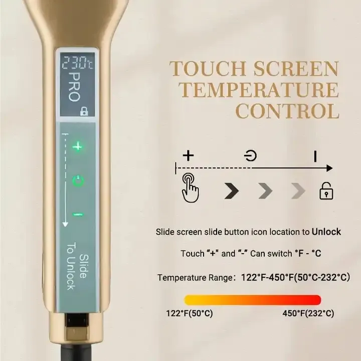 Professional Salon Hair Straightener Ceramic Titanium Straightening Flat Iron Skilful Manufacture 2-in-1 Curling Iron