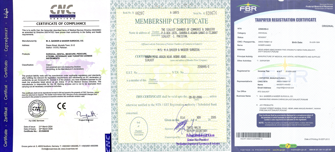 Certifications