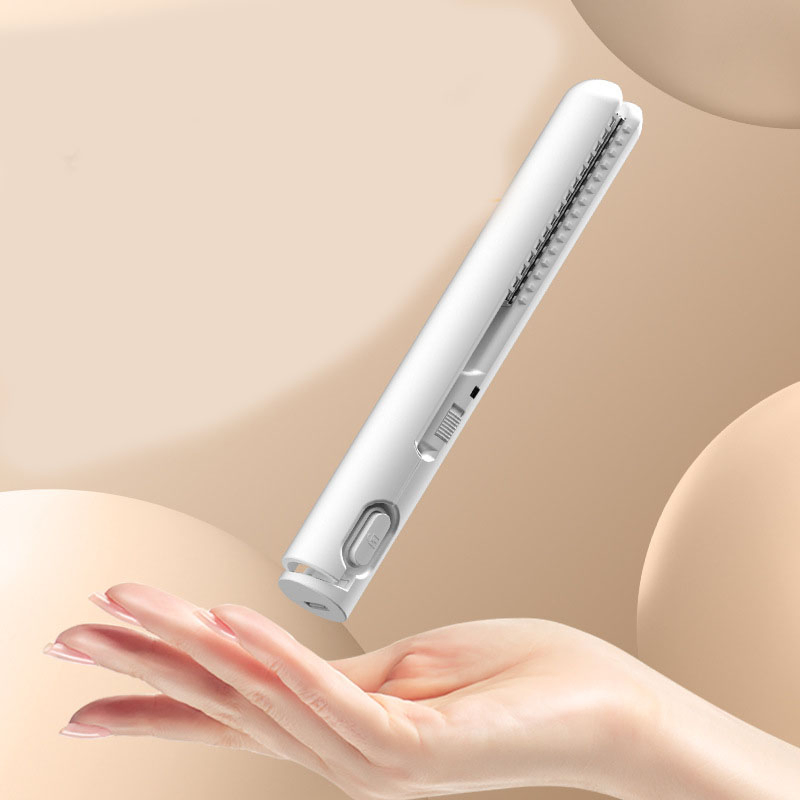 USB-Powered Mini Dual Styler Portable Straightener Curler Iron Curling Iron