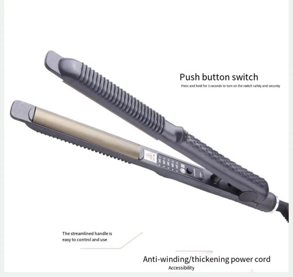 Titanium Hair Straightening Iron with Mini Travel Hair Tool and High-Quality Performance