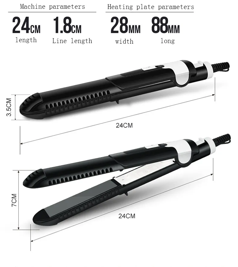 Custom Hair Straightener Heat settings