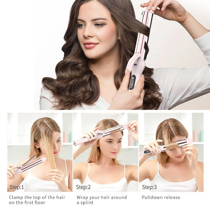 ZEXI OEM Steam Ionic Hair Curling Iron Professional Ceramic Hair Curler