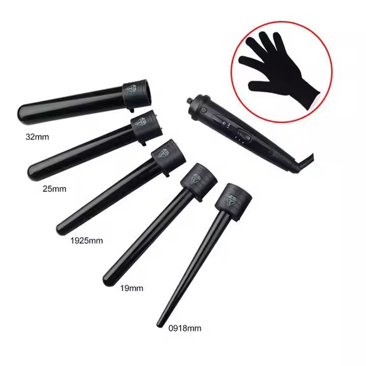 5 In1different Types Electric Rotating Wand Electric Hair Curling Iron