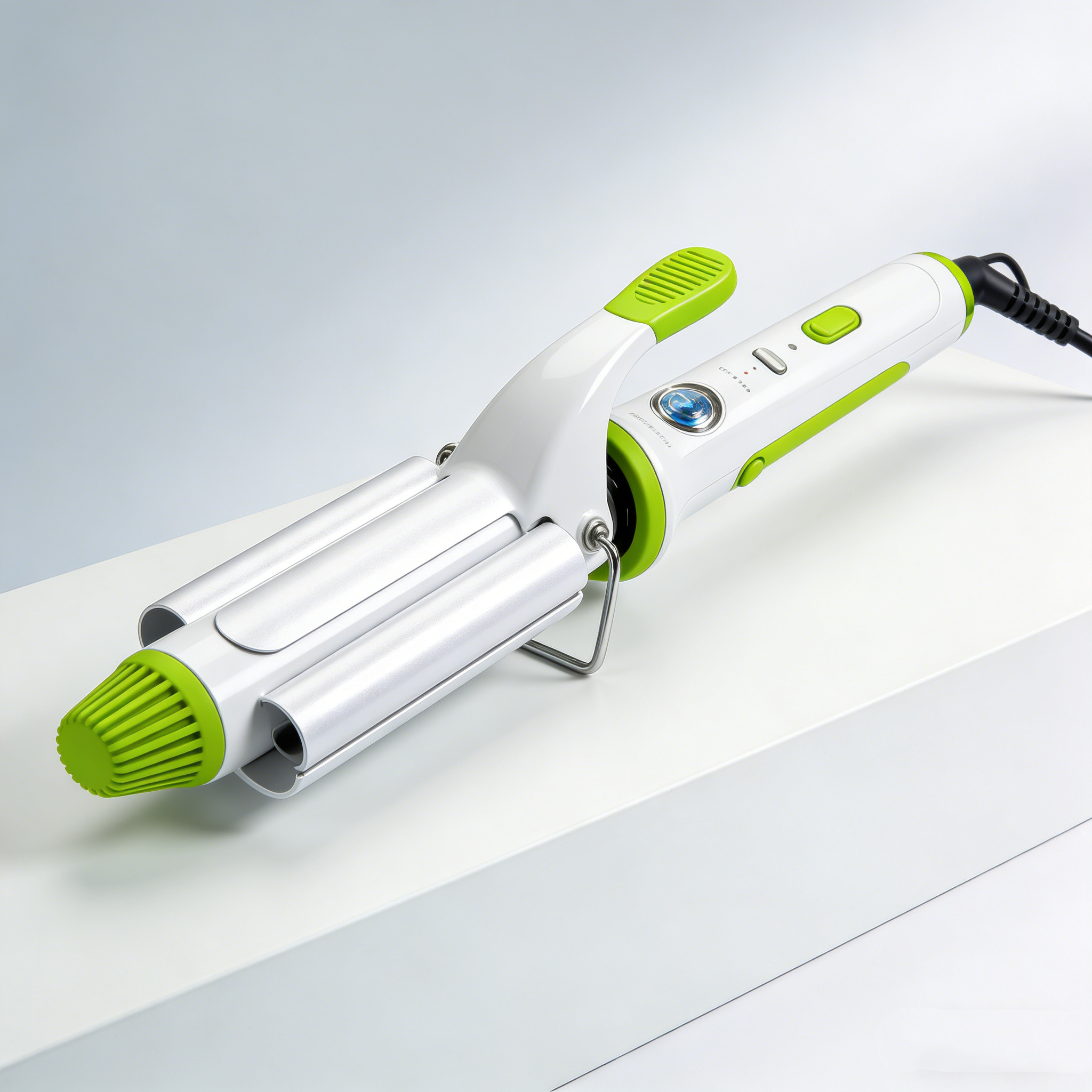 New-Style Hair Curler &amp; Straightener 2-In-1 Automatic Spiral Curling Iron with Rotating Function and LCD Screen