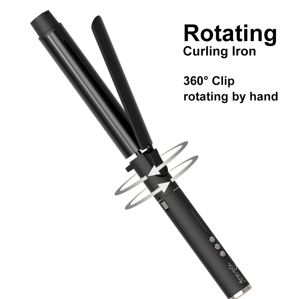 Ceramic Coating Hair Curler Set 150-230&deg;C LED Waver Professional Rotating Hair Curling Iron , Professional Hair Styling Tools