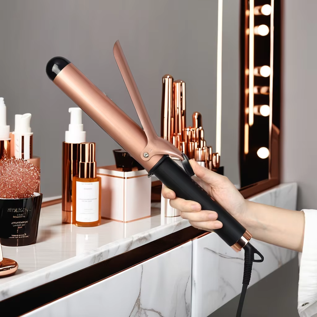 Wholesale Professional Portable 10 Million Tourmaline Ceramic Electric Hair Curling Iron Negative Ion PTC Heater LED Household