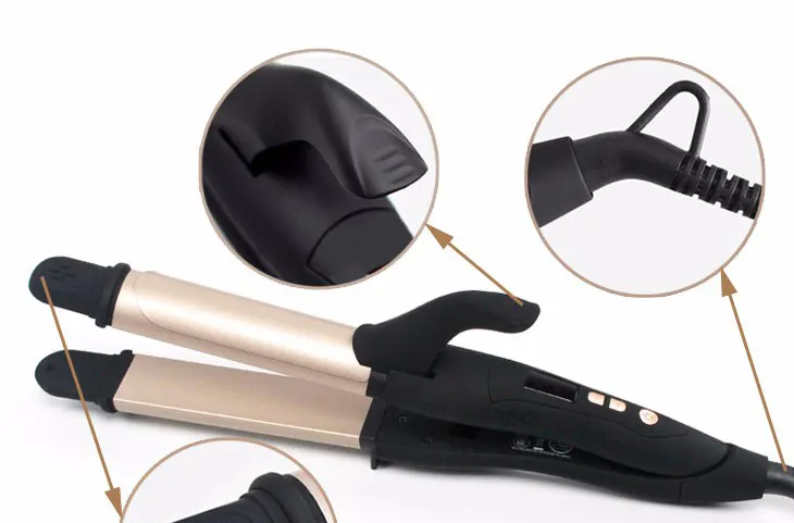 Titanium LCD Private Label 2 in One Curling Iron (BD-002)
