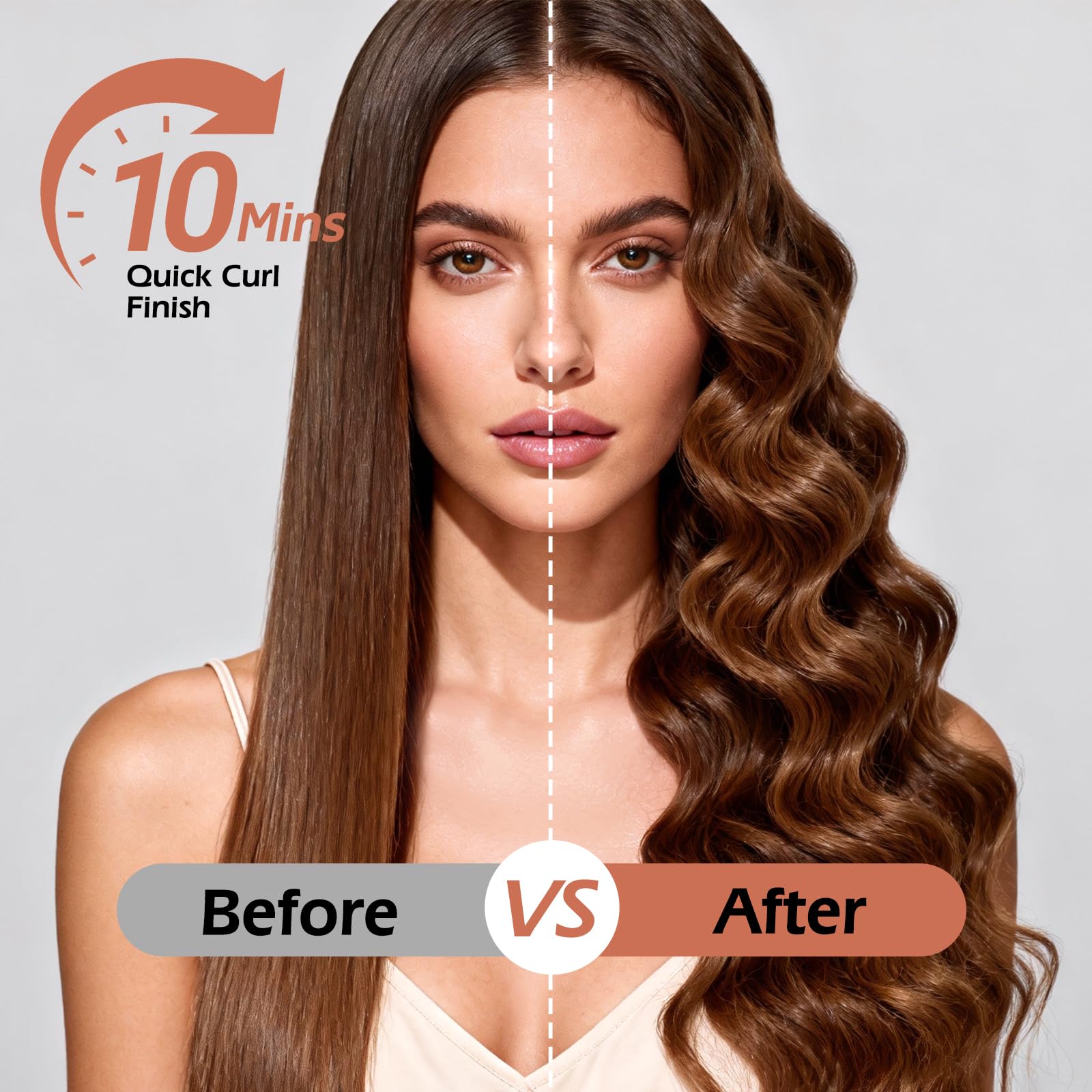 360&deg; Rotating Cord Automatic Hair Curler 32mm Barrel with 4 Heat Settings &amp; 60-Min Auto Shut Off Tangle-Free for Home &amp; Travel