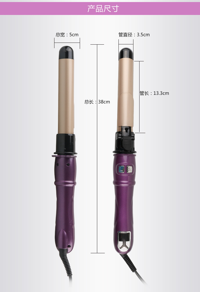 Electric Portable 360 Automatic LED Hair Curler with Ceramic Heating Auto Rotating Household Use