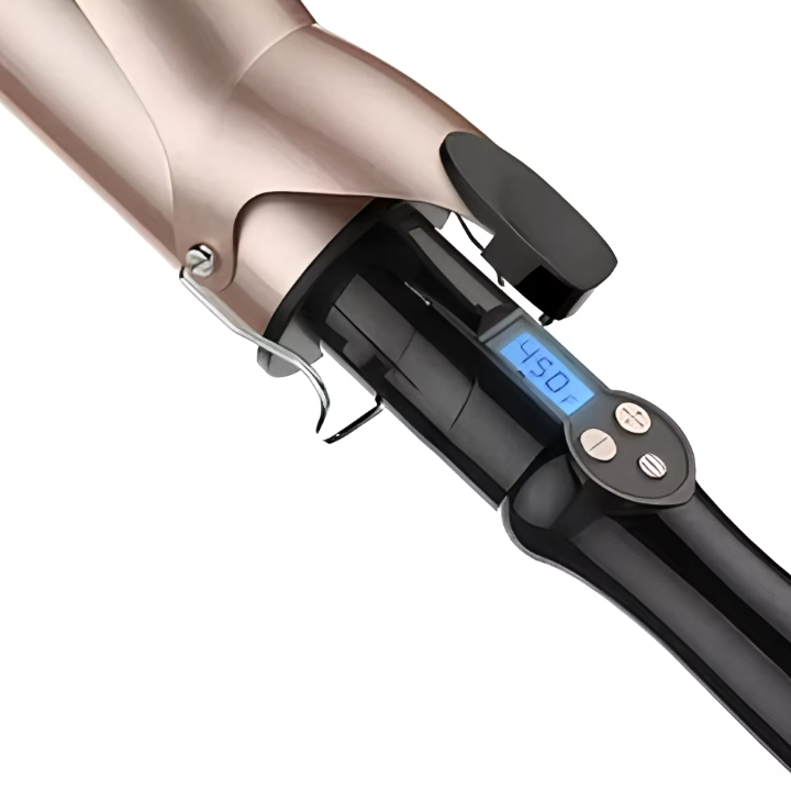 Professional Electric Portable 1.25-Inch Ceramic PTC Hair Curling Iron with LCD Temperature Display 450F Fast Heating