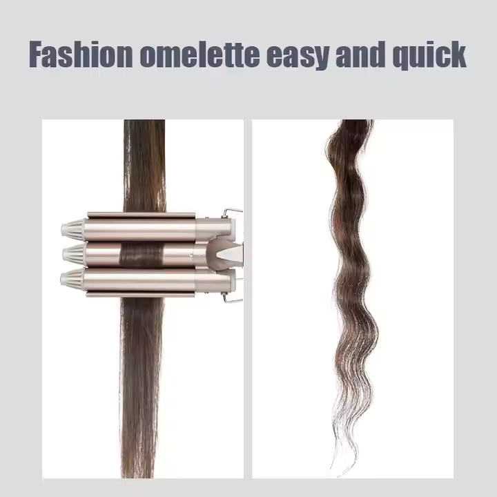Fast Heating Ceramic PTC Hair Styling Tool Automatic Hair Curler Stick Electric Curler Portable Big Wave Rotating Hair Curling