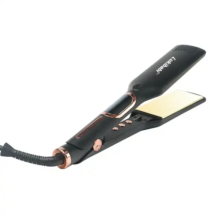 Gift Set 1.5 Inch Hair 230 Degree LCD Display Titanium Plate Infrared Ionic 3D Floating Professional Hair Sraightener Flat Iron