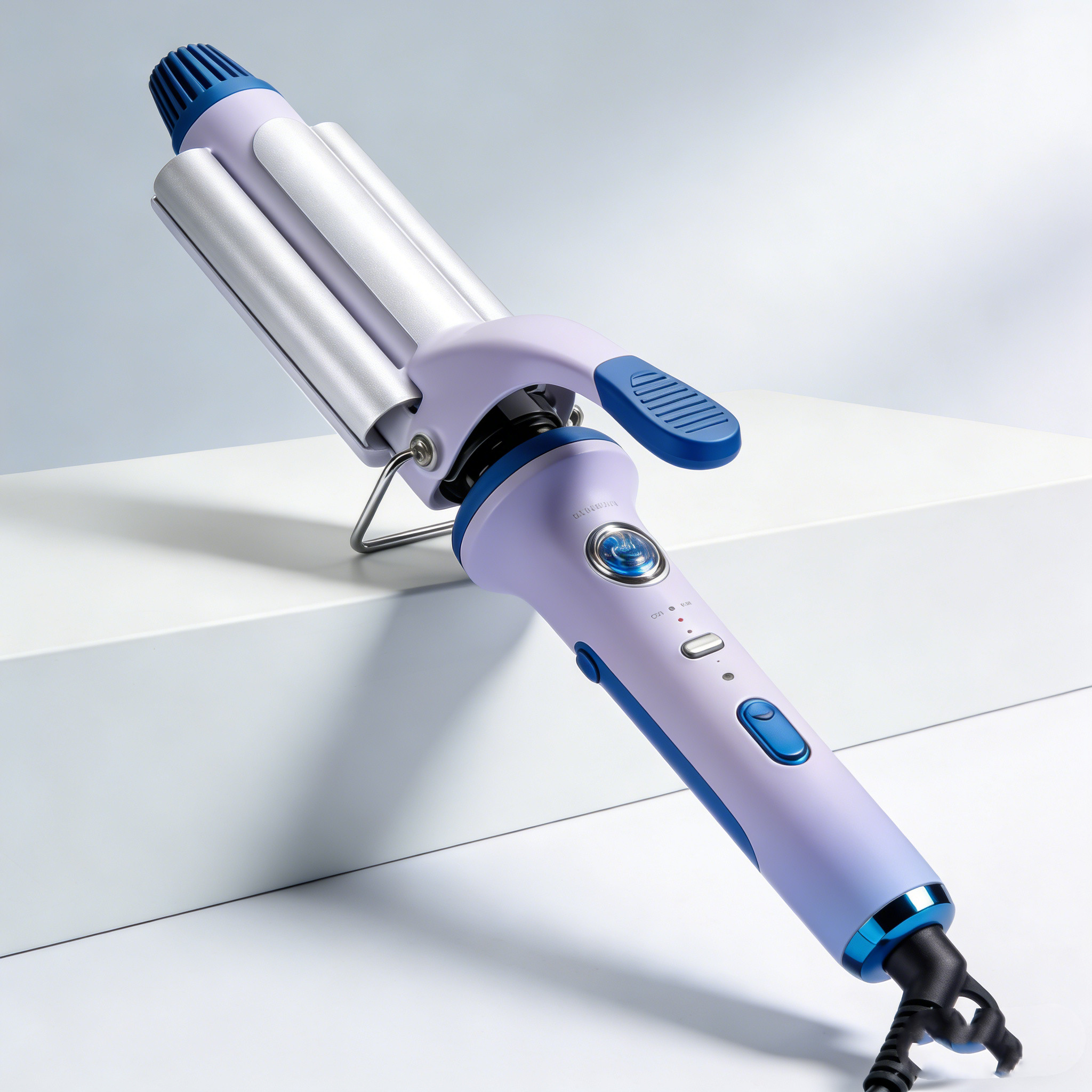 New-Style Hair Curler &amp; Straightener 2-In-1 Automatic Spiral Curling Iron with Rotating Function and LCD Screen