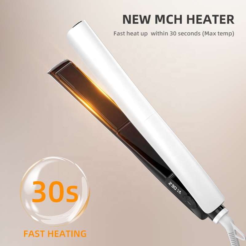 2 in 1 Dual Voltage Ionic Infrared Tourmaline Ceramic Heating Element Curling Irons Hair Straighteners