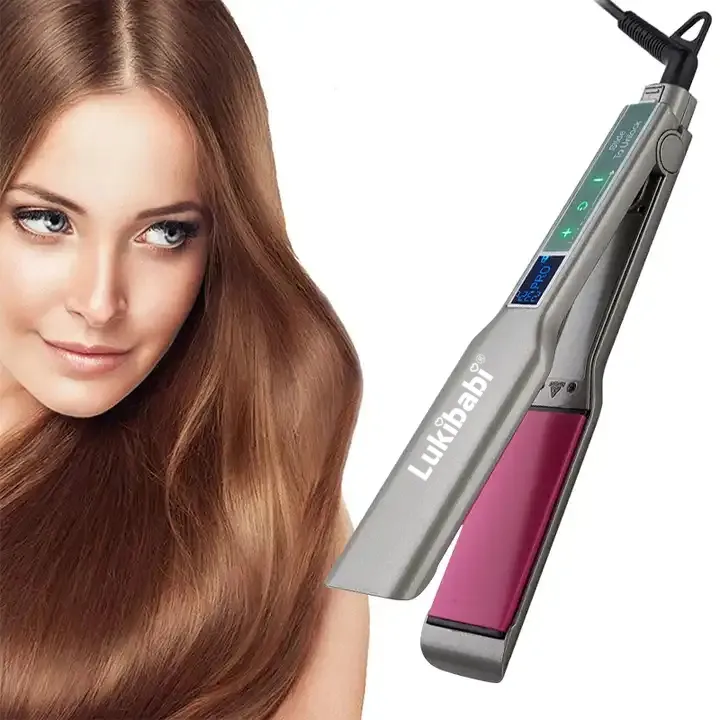 Professional Salon Hair Straightener Ceramic Titanium Straightening Flat Iron Skilful Manufacture 2-in-1 Curling Iron