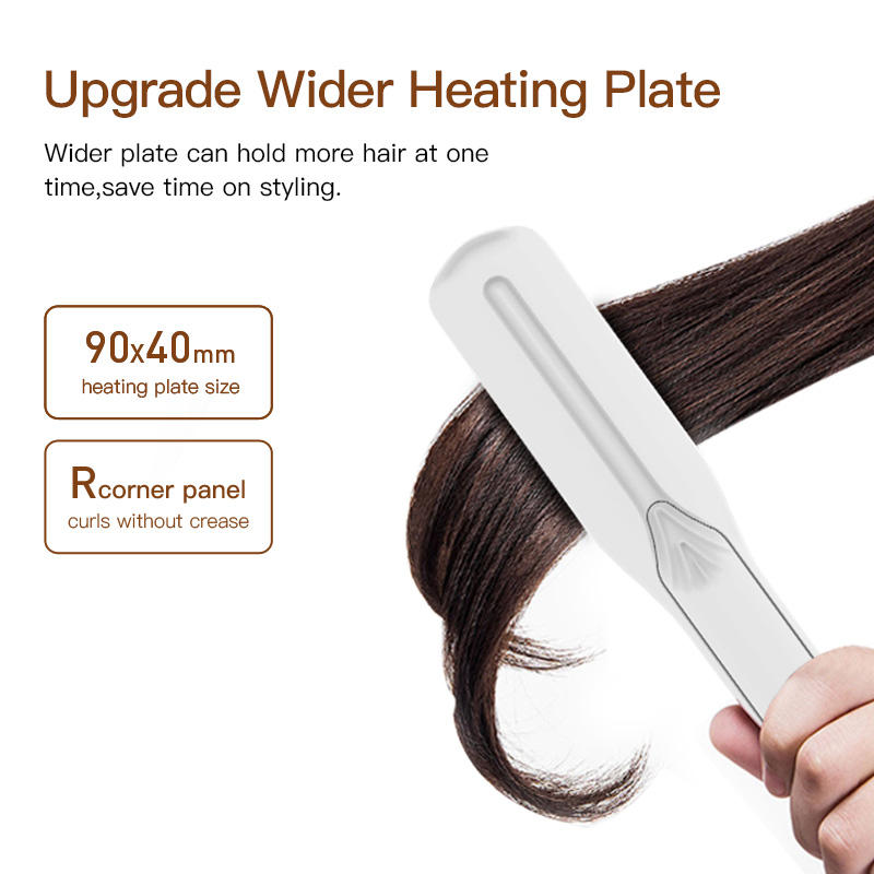 2-in-1 Negative Ion Infrared Cold Steam Straightening and Curling Iron with LED Display Screen for Hair Care and Hairdressing