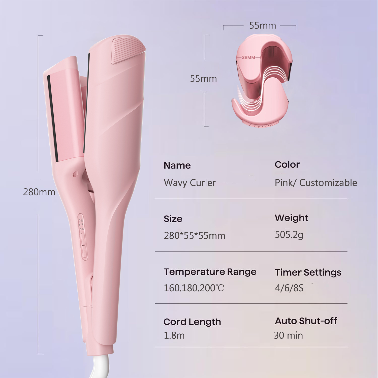 Professional Triple Barrel Hair Waver Curling Iron Automatic Deep Wave Curl Beach Waves Hair Styling Tool For Salon Home Travel