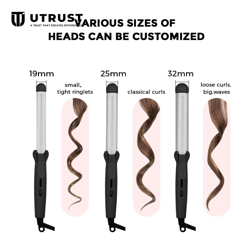 Professional 19mm/25mm/32mm/ Hair Curling Iron Wave Machine Pro Spiral Curlers Rollers Wand Styling Tools
