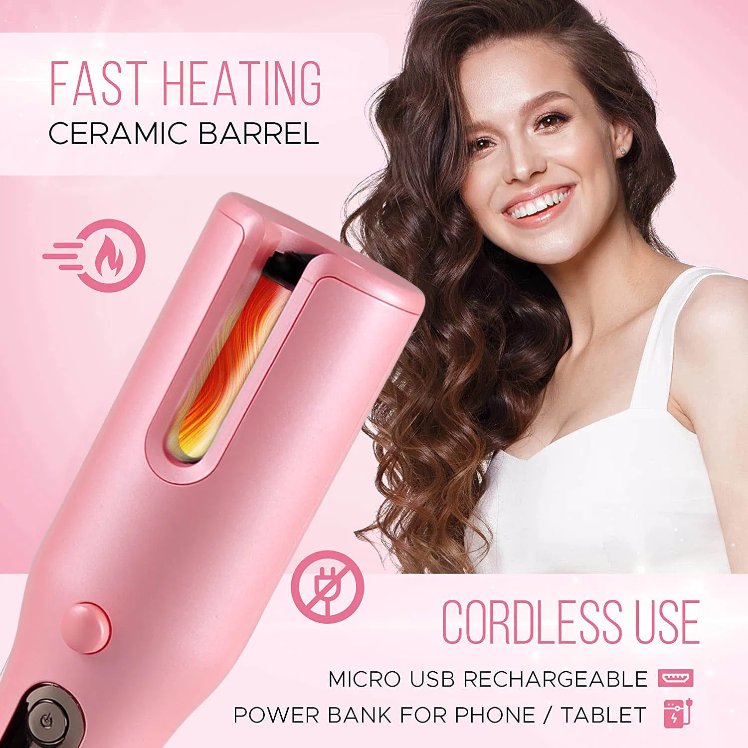 Professional Cordless Automatic Hair Curler