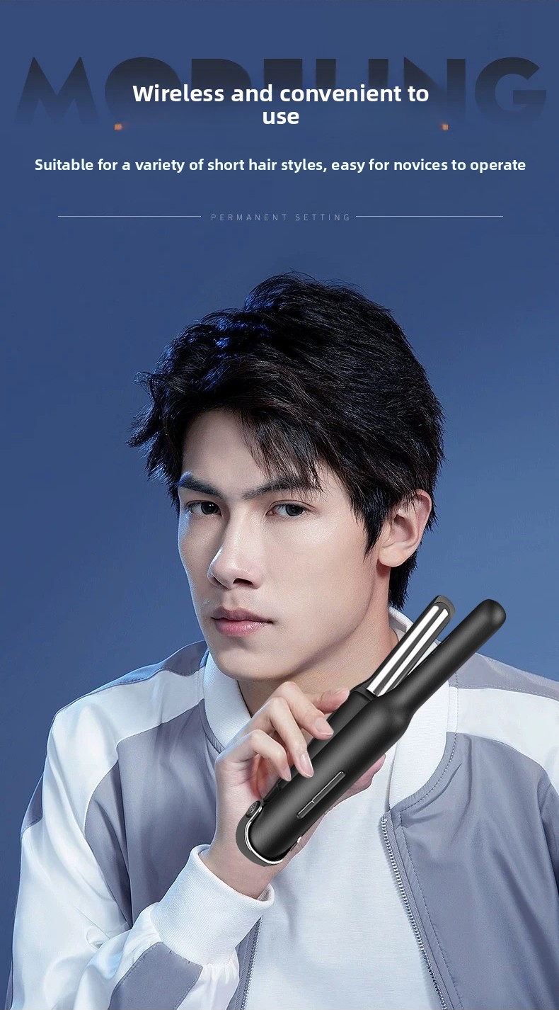 Rechargeable Wireless LED Display Hair Straightener Curling Iron Ceramic Coating Fast Heating Hotel Use Spanish Language Support