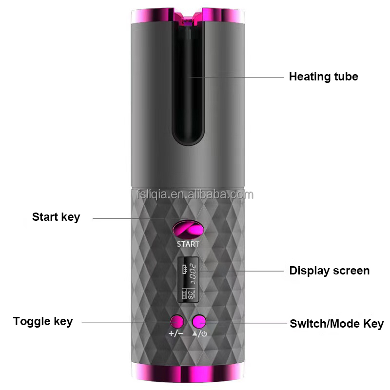 Mini Automatic Wireless Hair Curler with USB Charging Rechargeable Cordless Design for Easy Automatic Rotating Curling