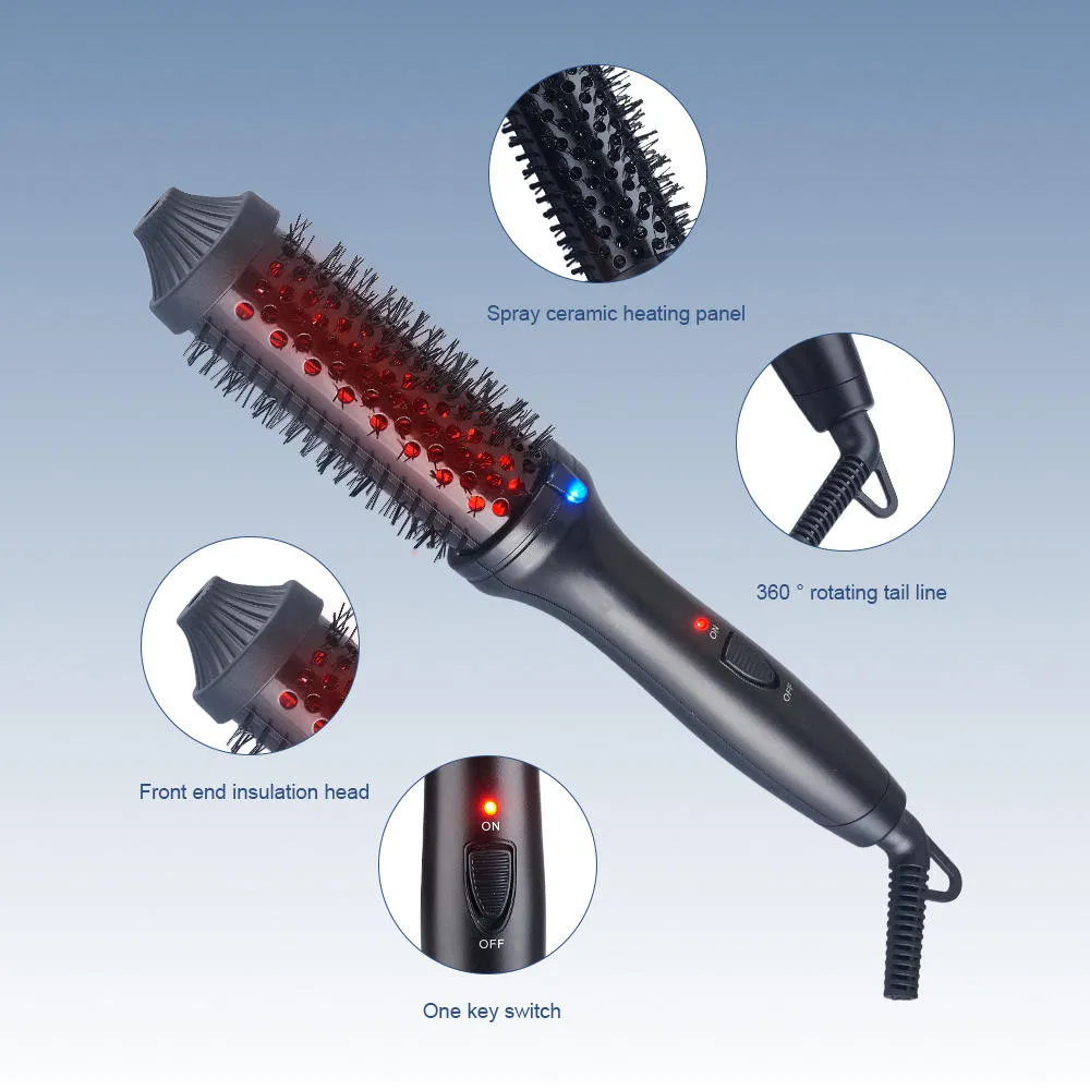 Save Multifunctional LED Temperature Infrared Electric Comb PTC Heater for Straight Fluffy Hair Styles for Household Curling Irons