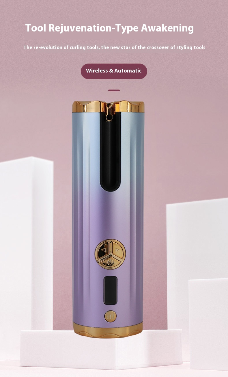 Portable Mini Wireless Automatic Curling Iron Gentle Hair Styling Multi-Purpose Tool Durable Negative Ion Lazy Big Wave Feature