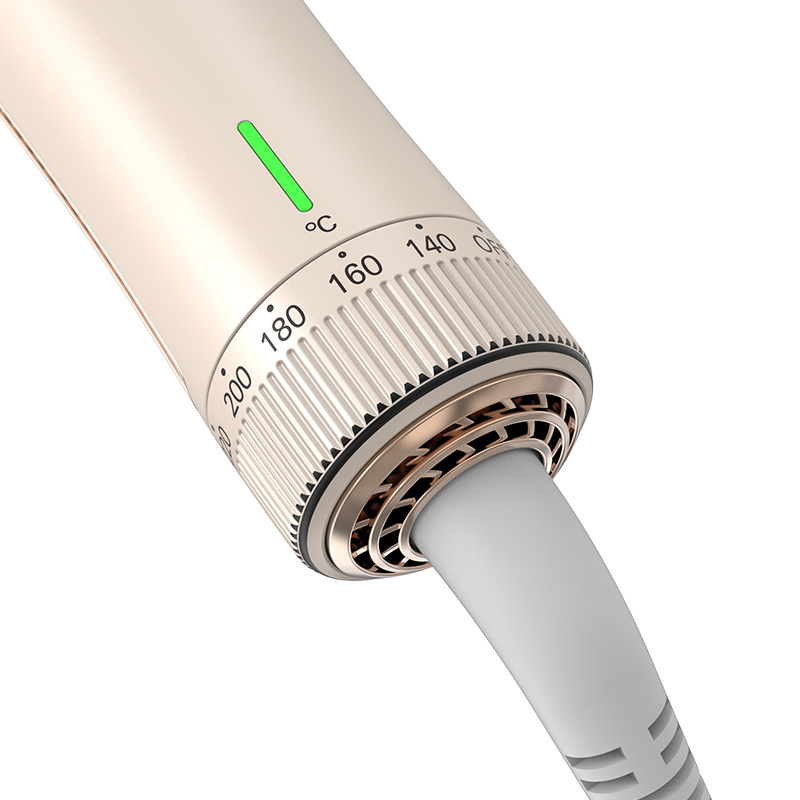 2-in-1 Ceramic Titanium Cooling Airflow Shaping Straight Hair and Curling Iron for Long-Lasting Styling