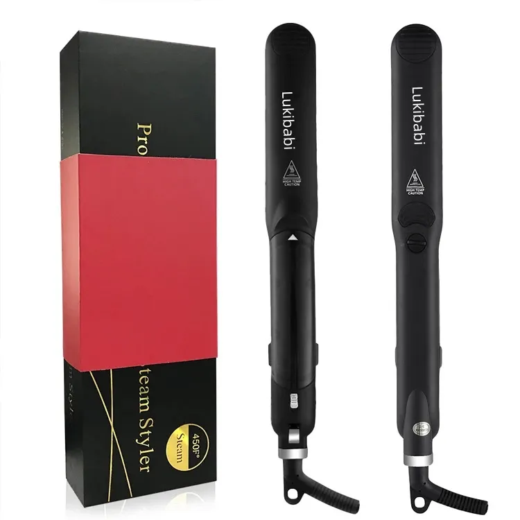 Wholesale Professional Steam Pod Strong Infrared Hair Straightener Custom Logo Titanium Irons