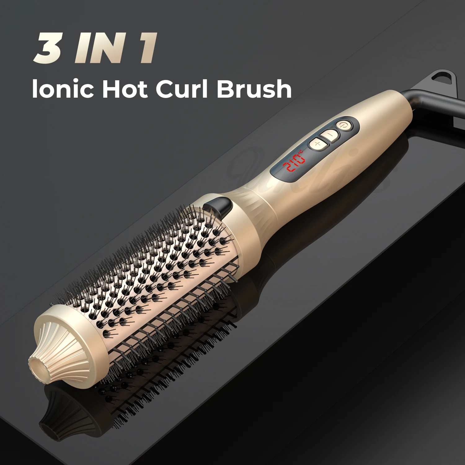 Straight curling dual-purpose negative ion curling comb , four-speed heating constant temperature hair care smart curling rod